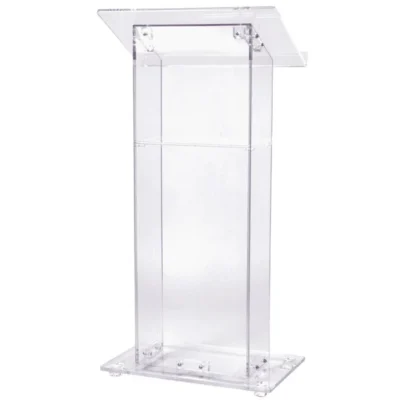 Oklahoma Sound® Clear Acrylic Lectern with Shelf