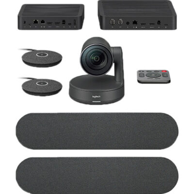 Logitech Rally Plus UHD 4K Conference Camera System with Dual-Speakers and Mic Pods